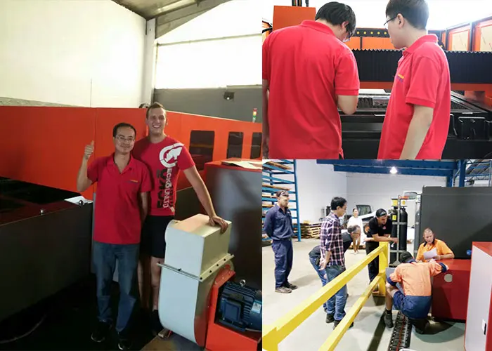 High-precision laser cutting head and frame construction