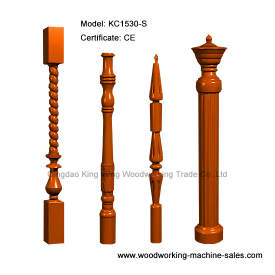 CNC wood turning carving lathe for baseball bat and twist wood sticks - Image 2