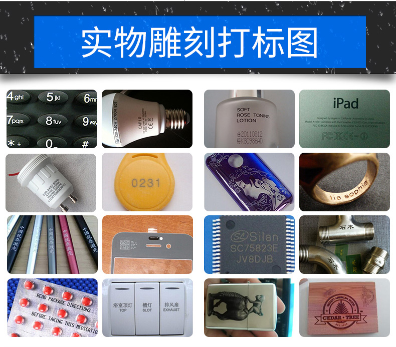 Laser Marking Samples on Non-Metal Materials