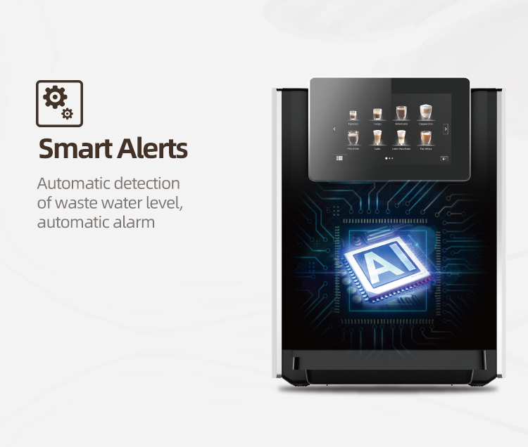 Smart alert interface on coffee machine