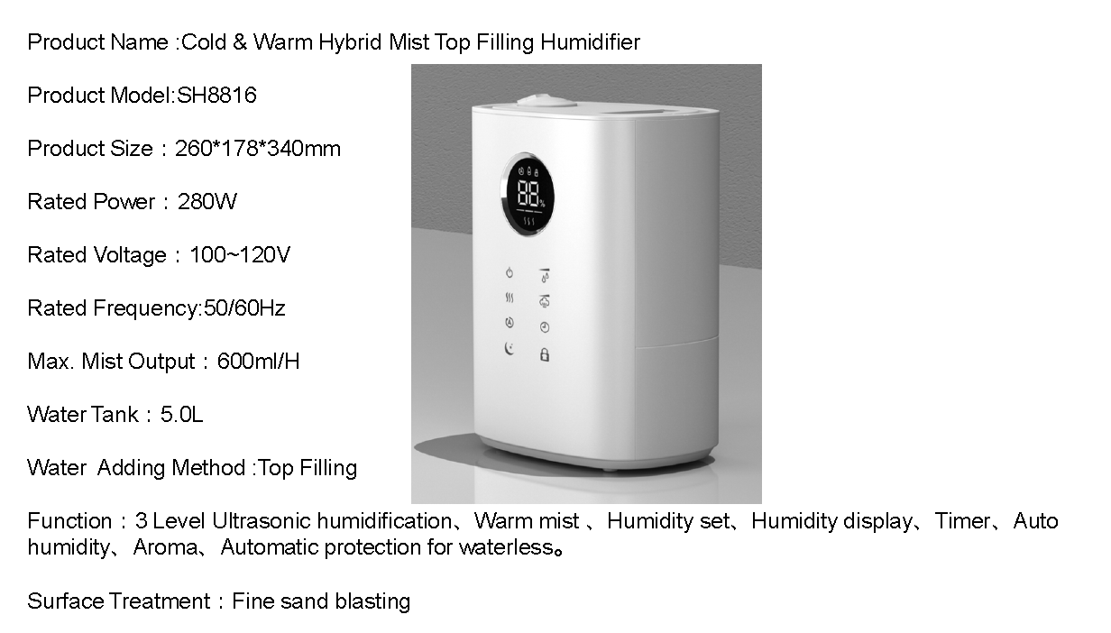 SH8816 Hybrid Humidifier Technical Overview