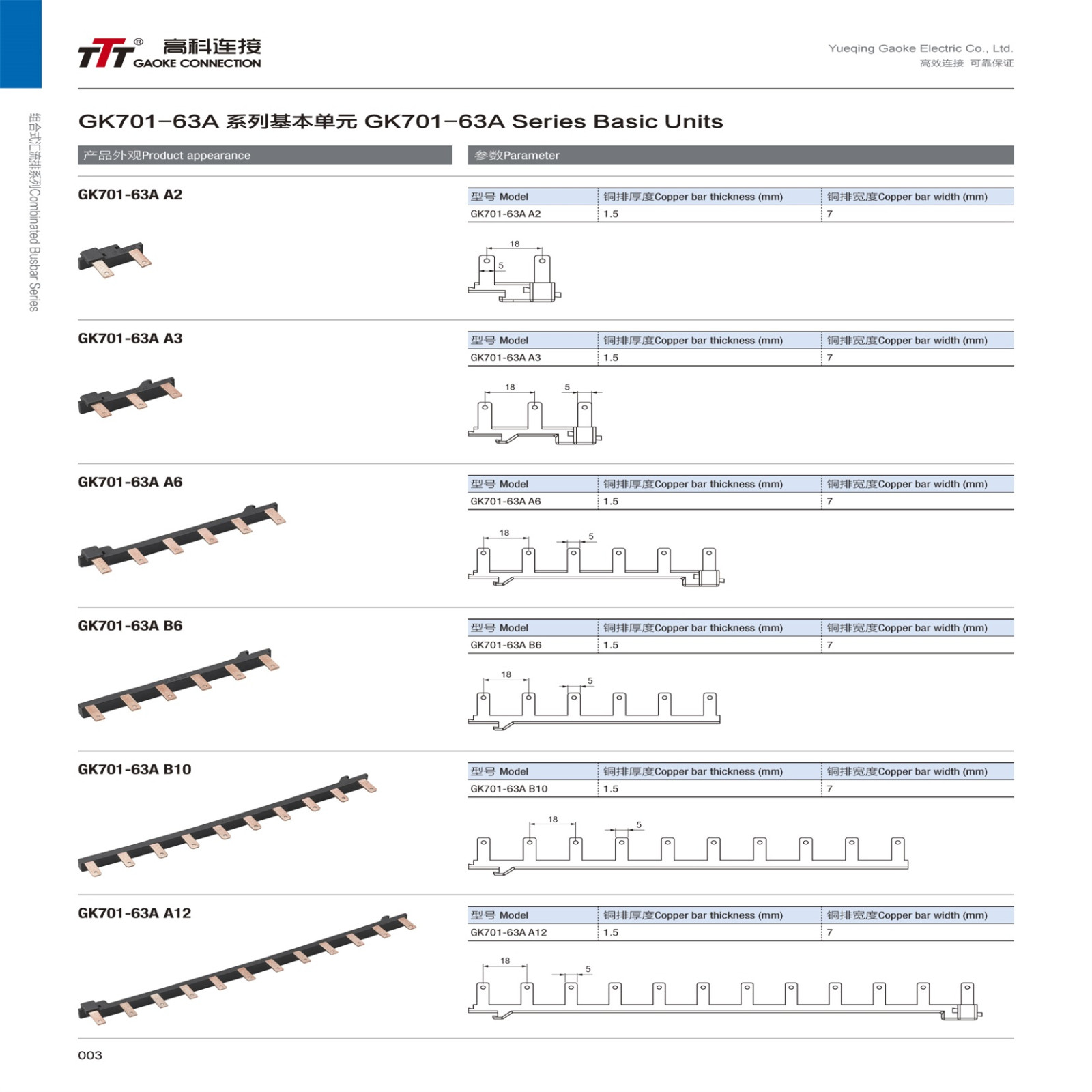 Combinable Busbar