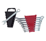 Combination Wrench Set with Plastic Rack