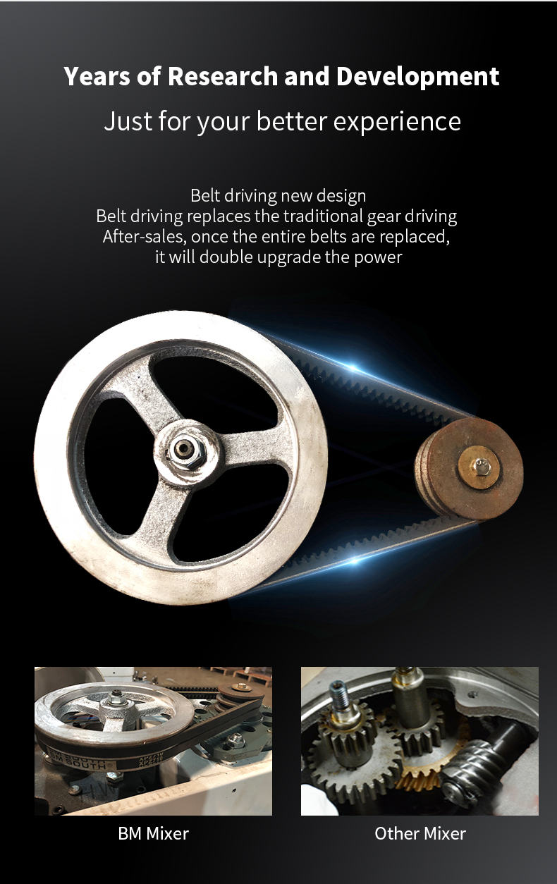 Belt drive system vs traditional gear drive comparison