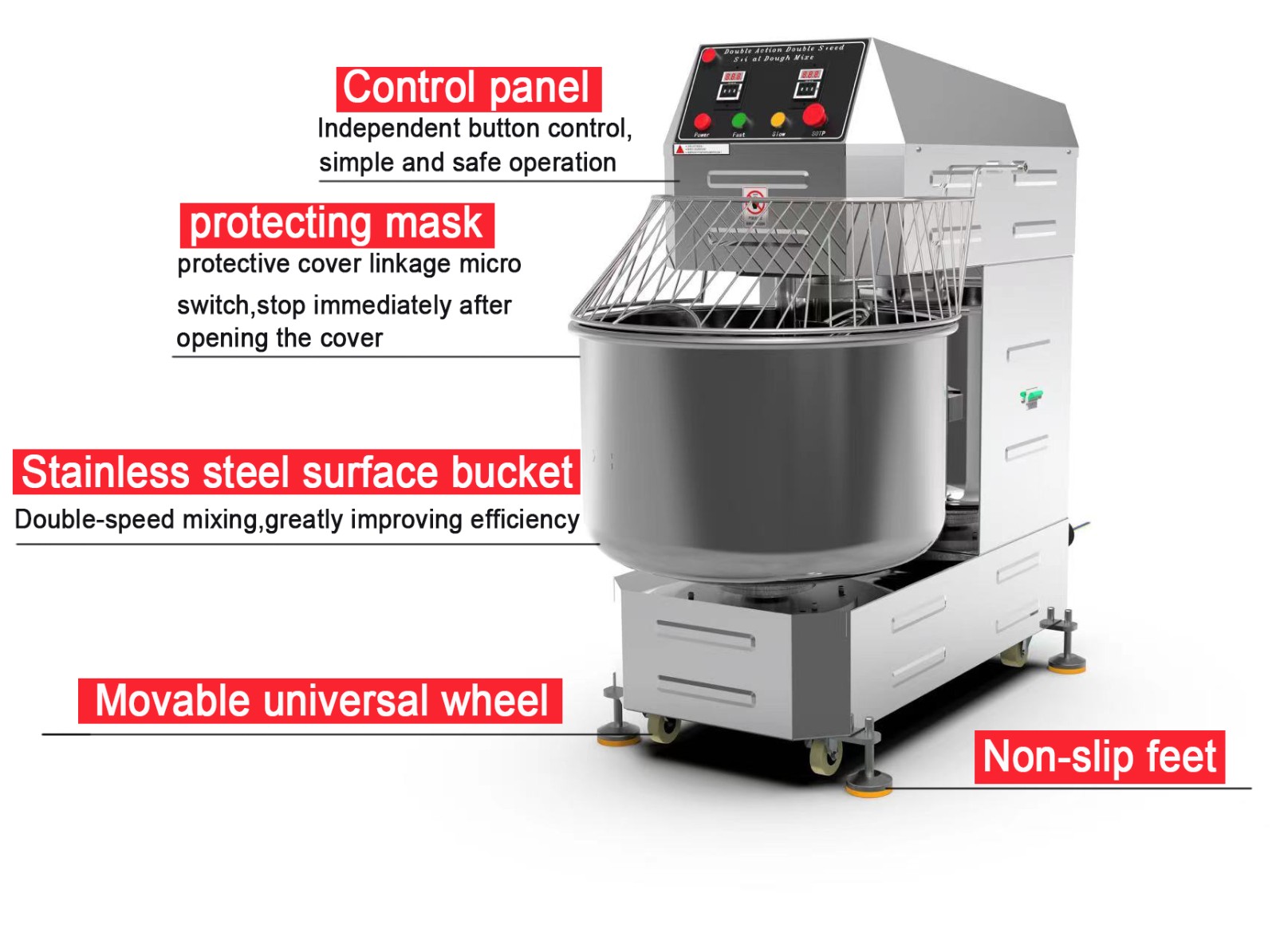 Commercial dough mixer dough mixer machine industrial dough mixer - Image 2