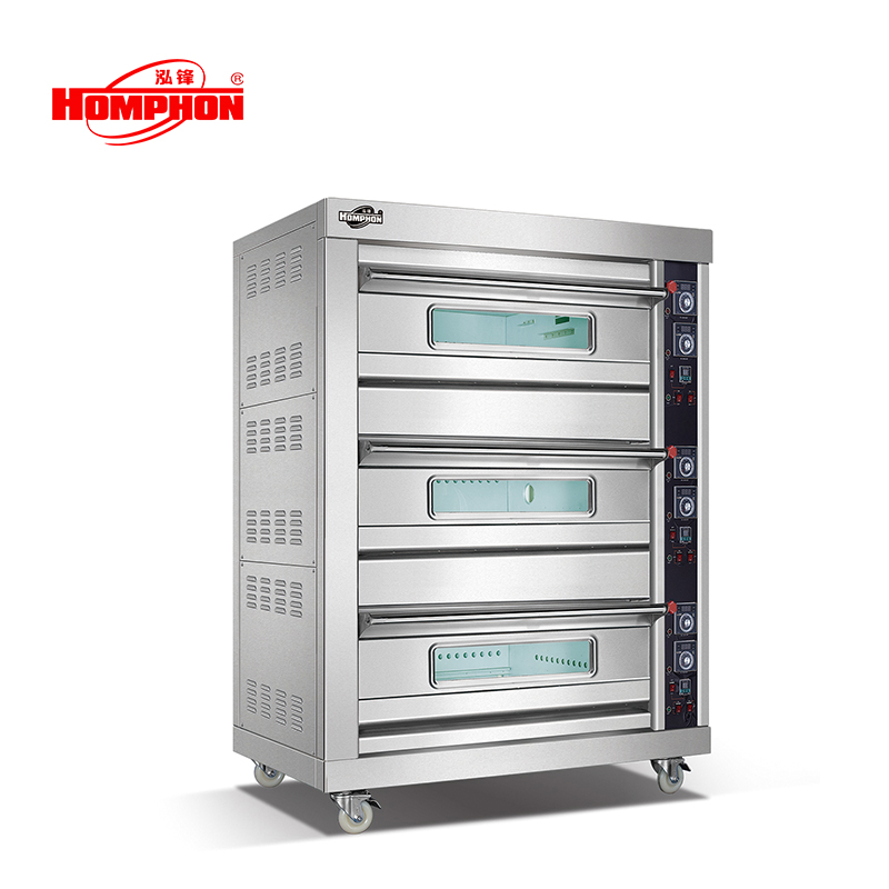 Commercial Gas Bread Oven Three Deck Six Tray - Image 2