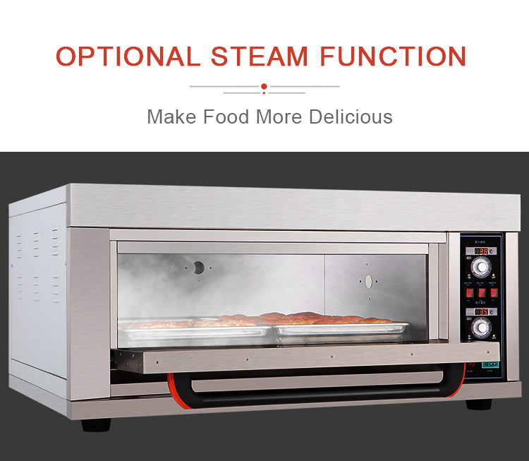 Optional steam function for improved food quality