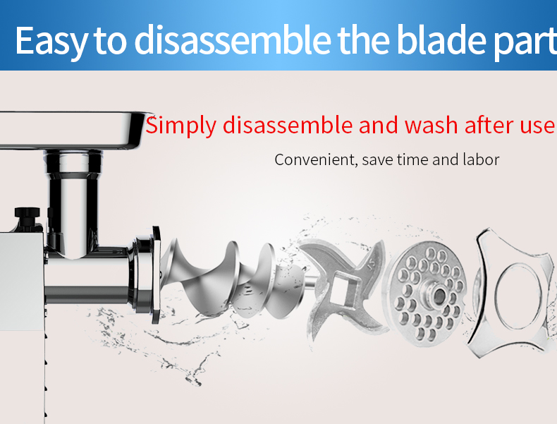 Disassembled blade parts for cleaning