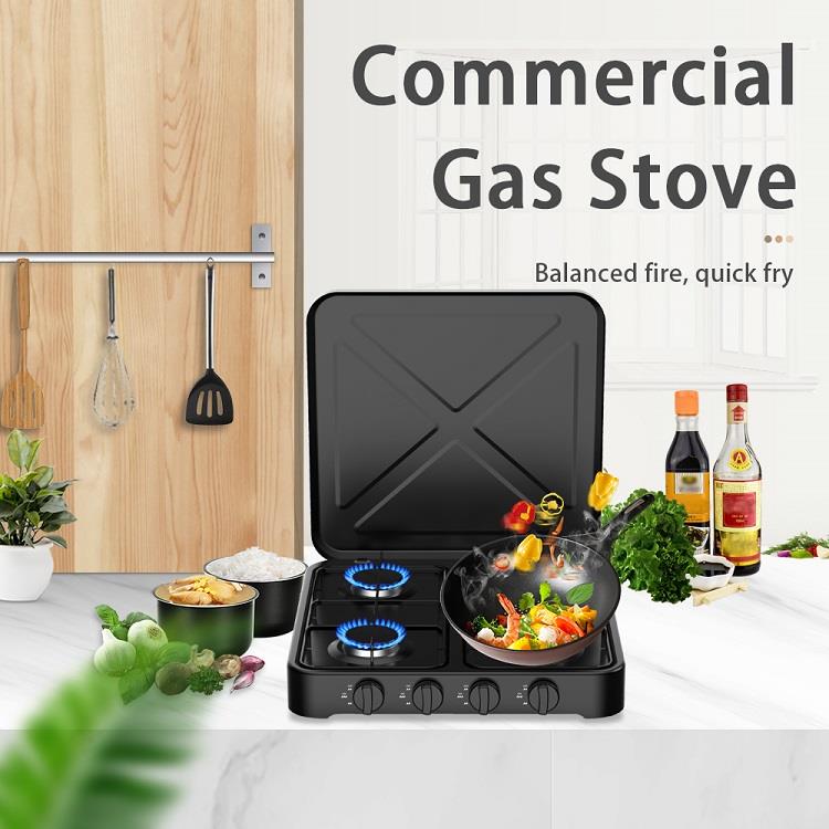 Commercial Restaurant Kitchen Appliance 4 Burners Cooker Gas Range Stove - Image 2