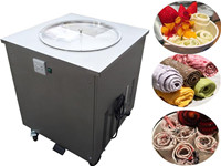 Single Pan Rolled Ice Cream Machine