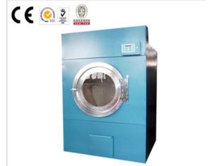 Heavy-duty commercial washing machine with stainless steel finish