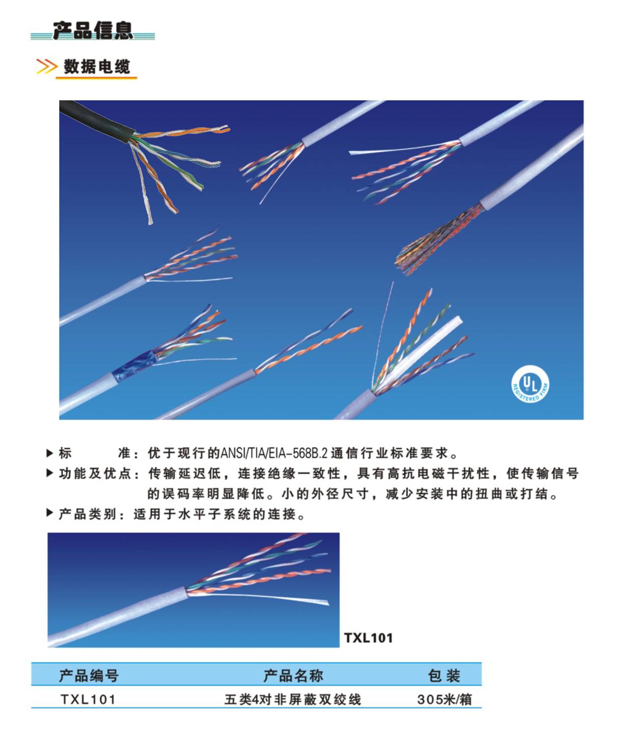 Category 5 Unshielded Twisted Pair Cable