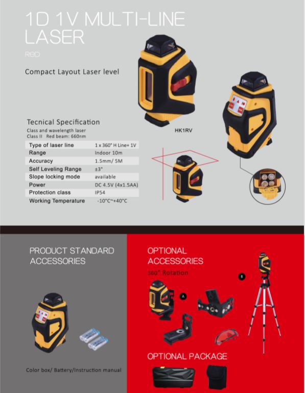 Compact Multi-Line Laser Level