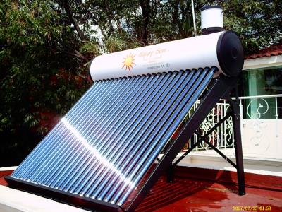 Non-Pressurized Solar Water Heater with Vacuum Tubes