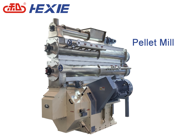High-efficiency pellet mill with multiple rollers