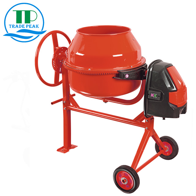 Portable Electric Concrete Mixer with Steel Frame
