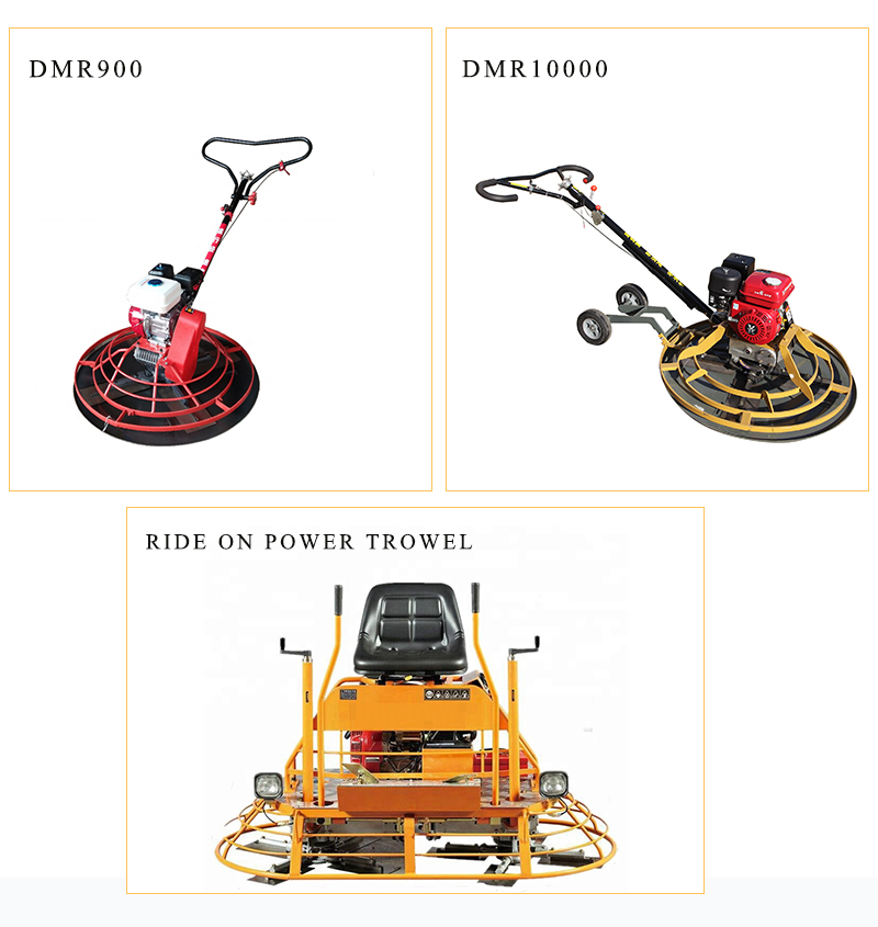Comparison of walk-behind and ride-on power trowel models