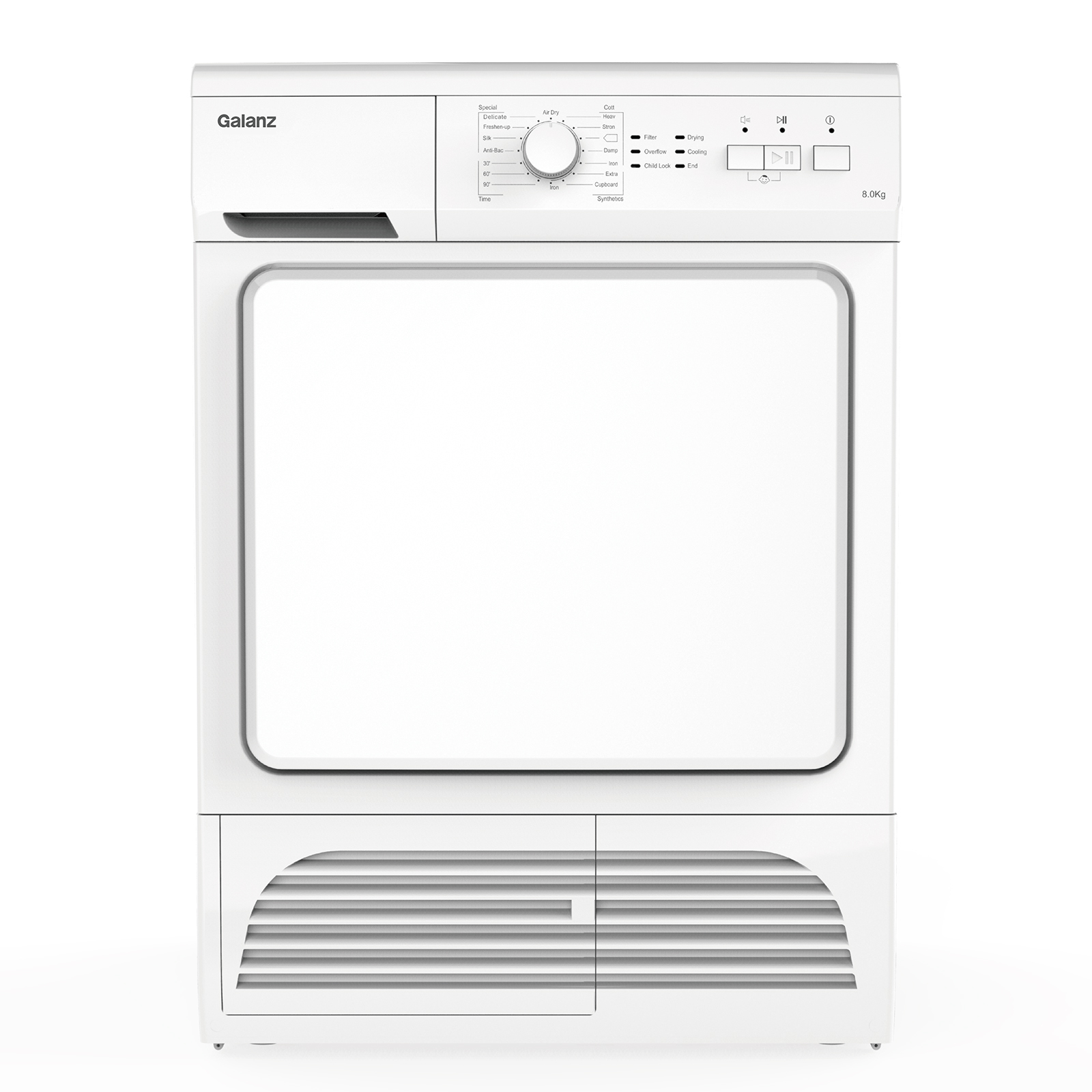 8.0 Kg Capacity Condenser Clothes Dryer with Multiple Programs