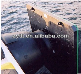 Cone fender installation view