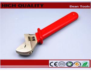 Heavy-duty construction box end wrench with red finish and alignment pin