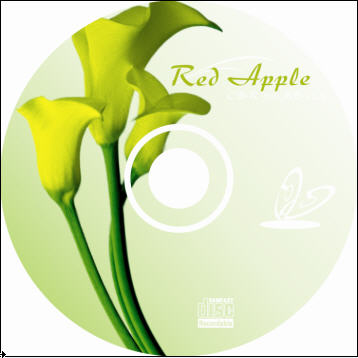 CD Label Design with Yellow Calla Lilies
