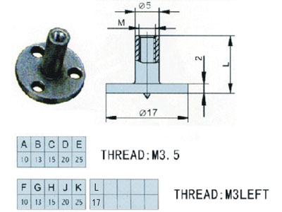 Flanged Cylindrical Component with Internal Threading