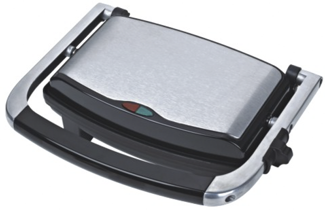 Two-Slice Electric Contact Grill with Non-Stick Plates