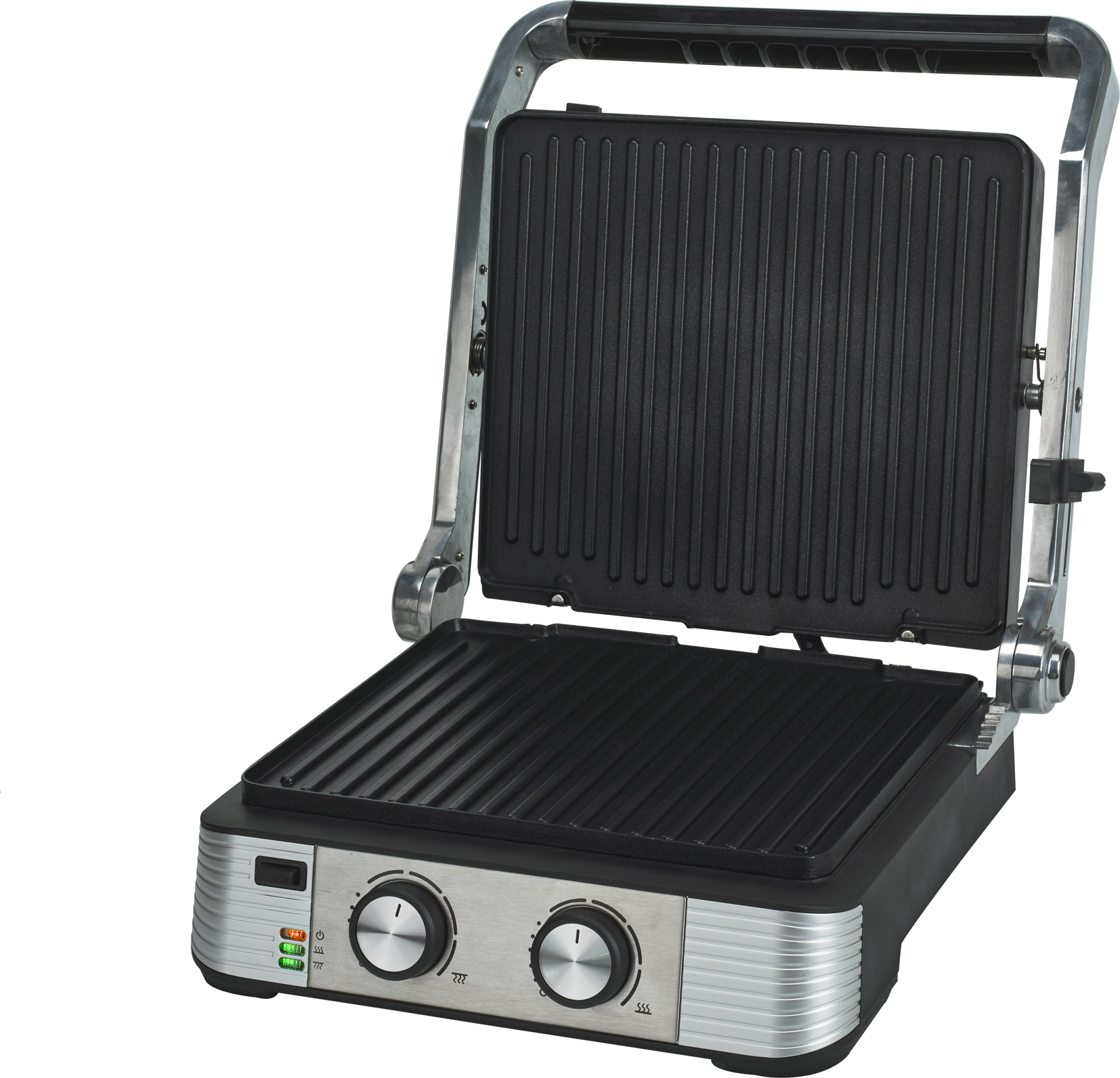 Four-Slice Contact Grill with Adjustable Thermostat