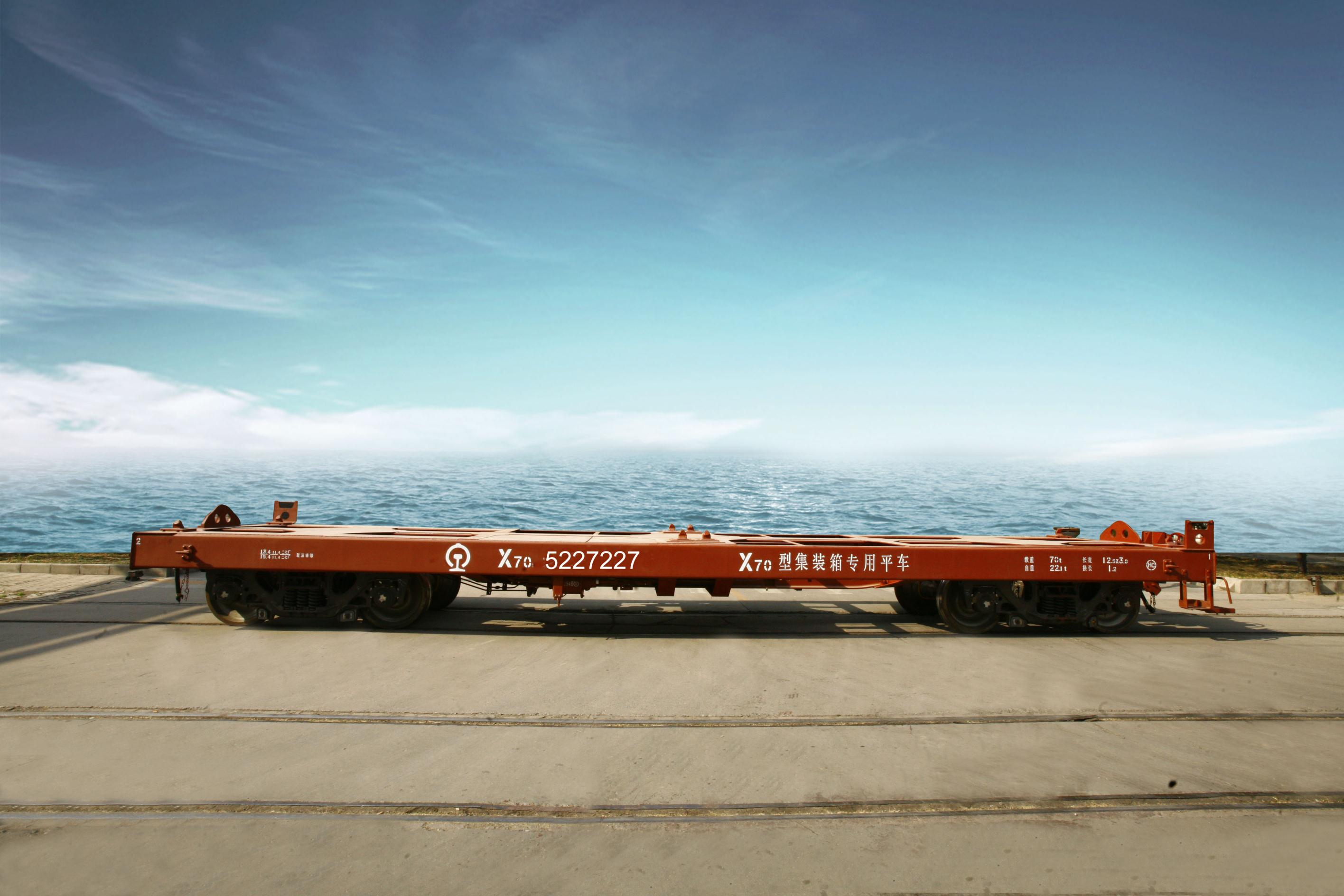 Container Flat Wagon for Intermodal Transport