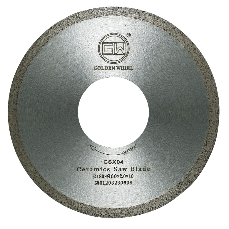 180mm Continuous Rim Diamond Saw Blade for Ceramic Tile Cutting
