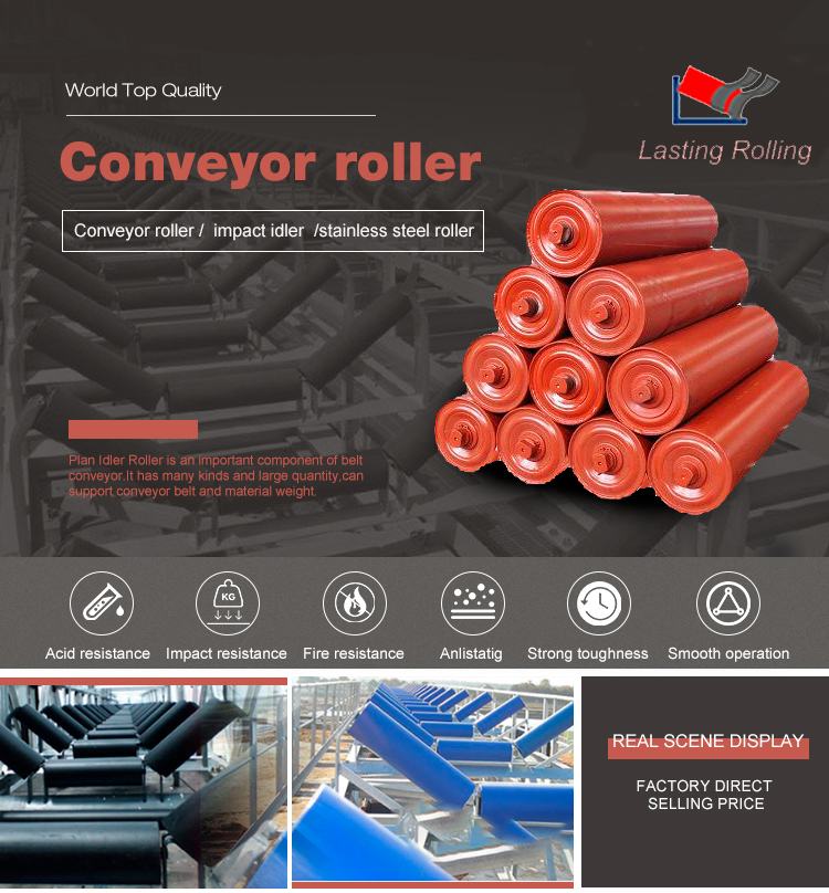 Various types of conveyor rollers