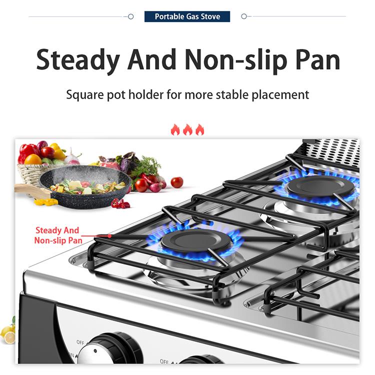 Cooking Appliances 5 Burners Die-Cast aluminum Counter Top Built-in Gas Stove - Image 3