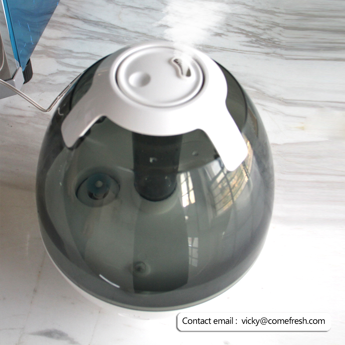 Top view of the 360-degree mist nozzle