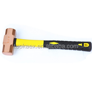 Copper sledge hammer with yellow and black handle