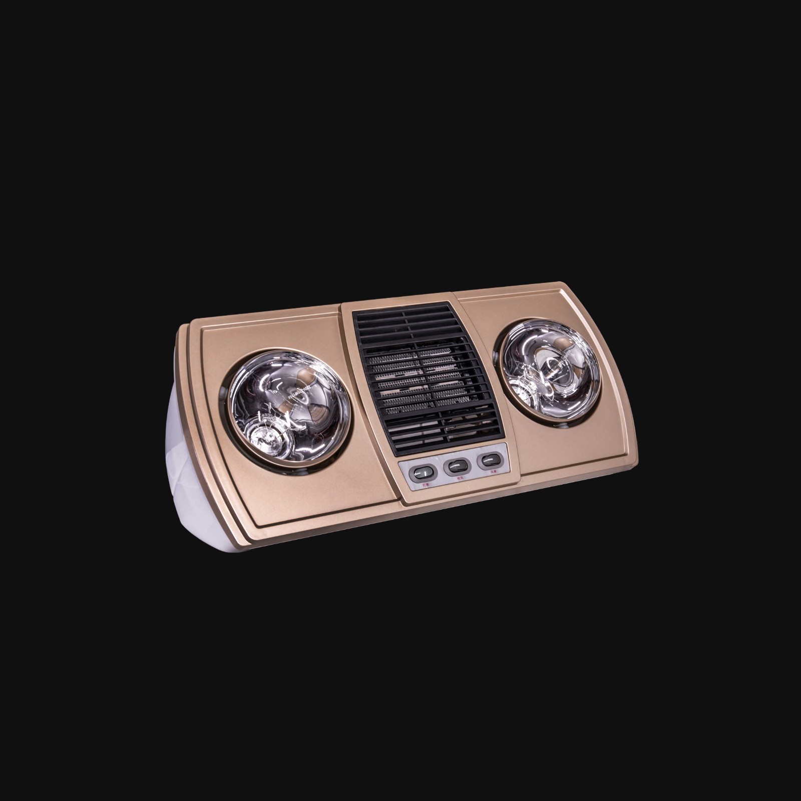 Wall Mounted Bathroom Heater with Dual Heat Lamps