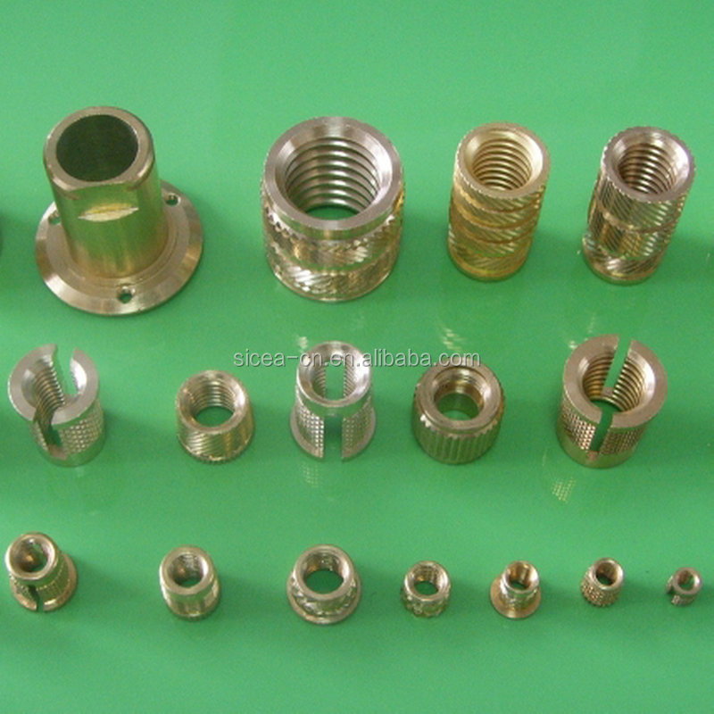 Brass threaded inserts and bushings