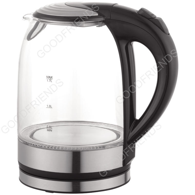 1.7L Electric Glass Kettle with Auto Shut-Off