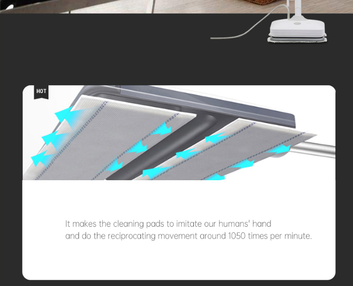 Reciprocating cleaning pads