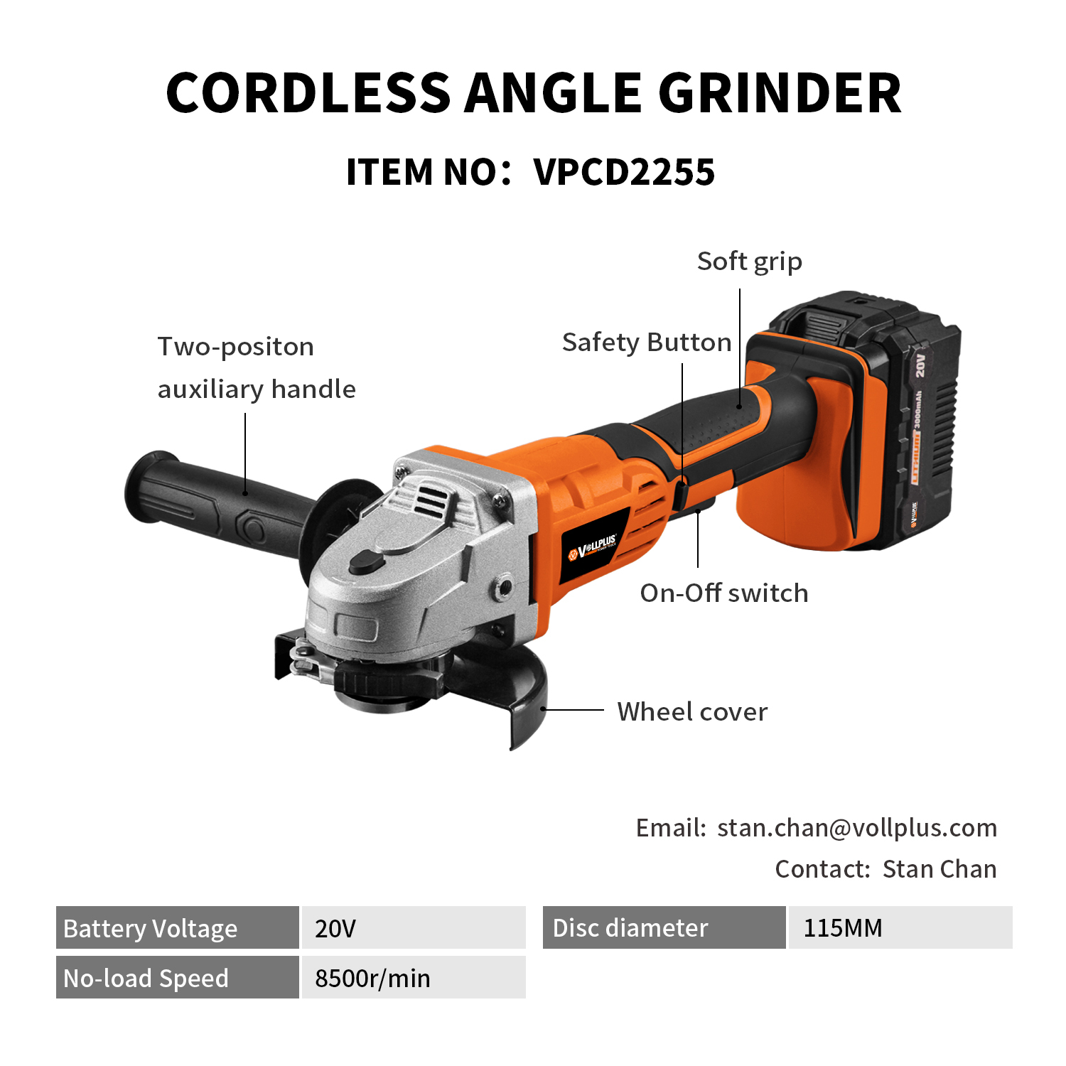 Cordless Angle Grinder - Image 3