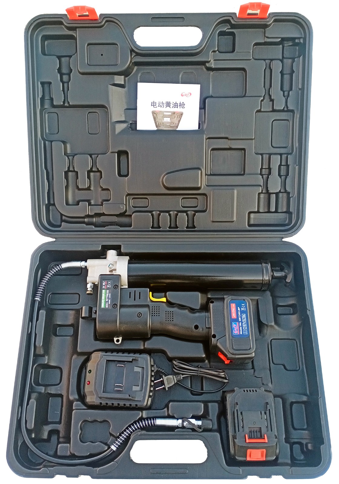 cordless grease gun with DIN1284 14.5OZ and lube shuttle fuchs 500g grease cartridge - Image 2