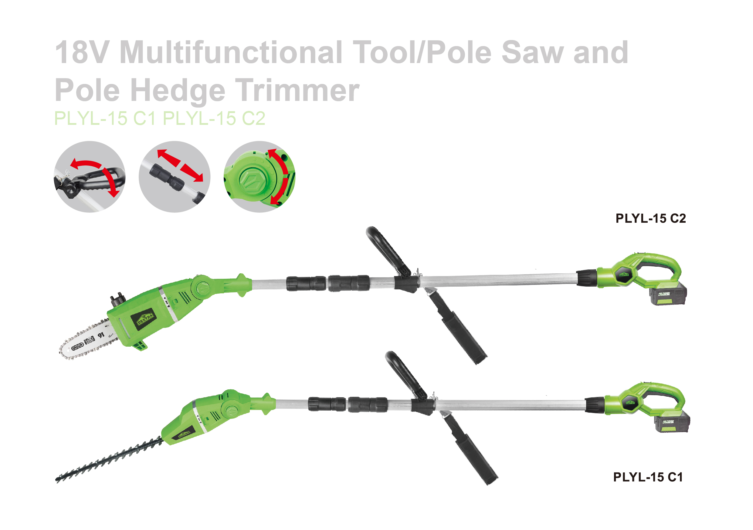 Cordless Multifunction 2 in 1 Pole Tools - Image 2