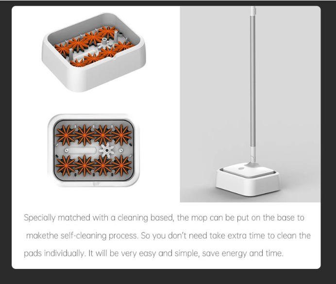 Self-cleaning base station demonstration