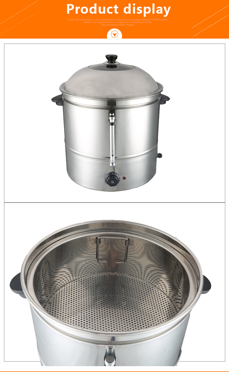 Full product display of the stainless steel corn steamer