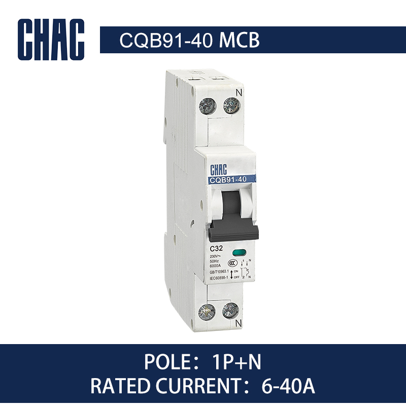 40A Miniature Circuit Breaker with Overload and Short Circuit Protection