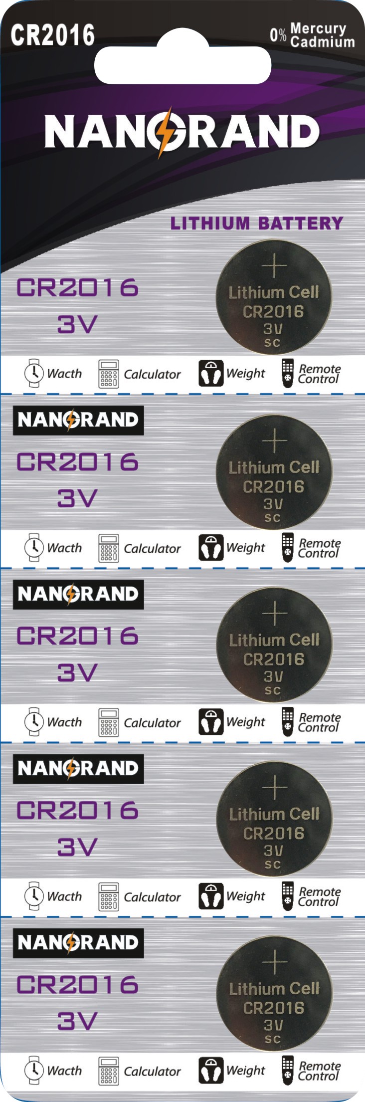 CR2016 3V Lithium Coin Cell Battery