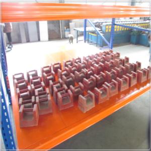 Crane stacker moving within a pallet racking system