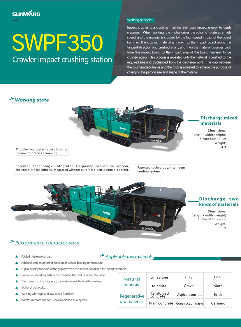 Crawler impact crushing station working principle and material application
