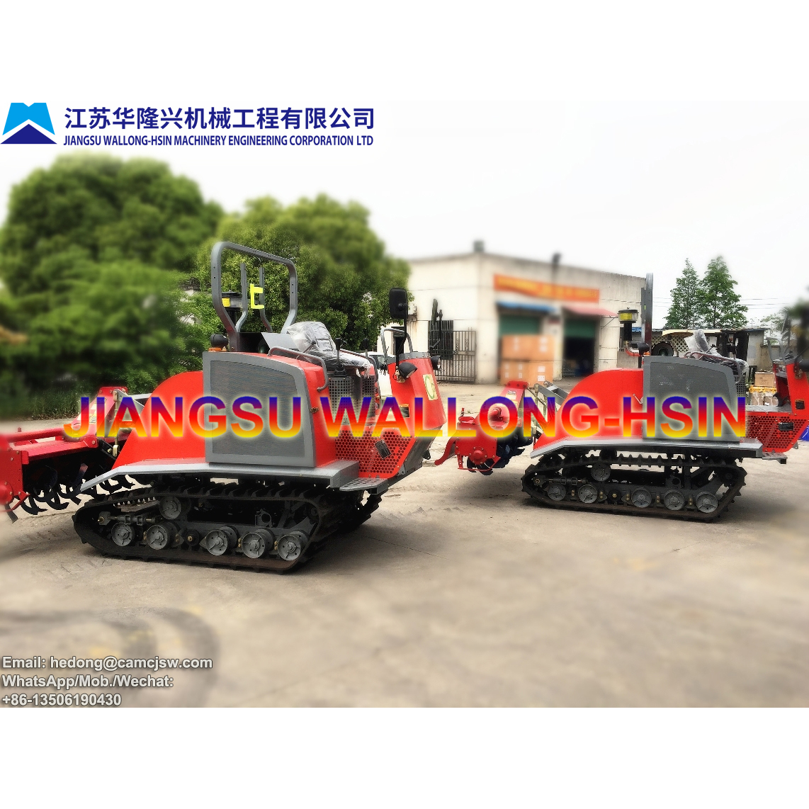 Crawler Tractor with Rotary Tiller