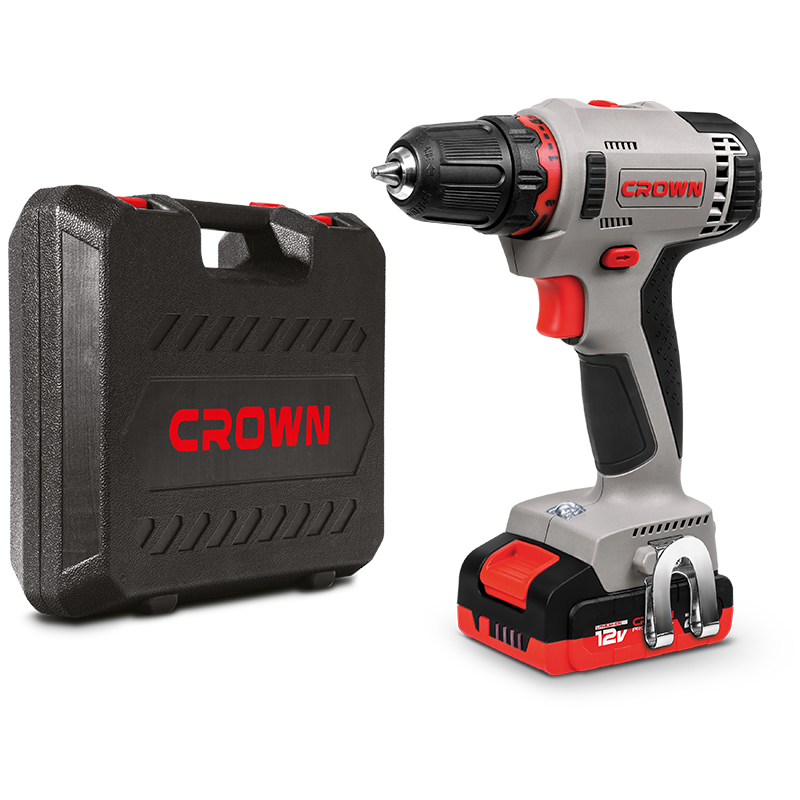 CROWN 12V Cordless Drill Driver Keyless Lithium-ion Power Tools CT21081H-2 BMC - Image 2