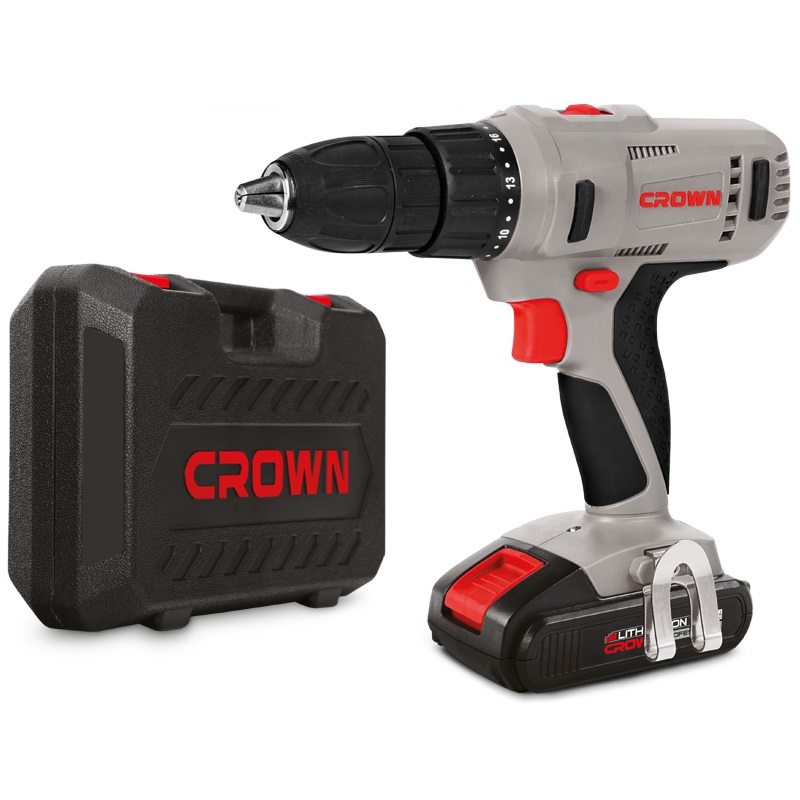 CROWN 18V Cordless Drill Driver Lithium Battery Power Tools CT21056L-1.5 BMC - Image 2